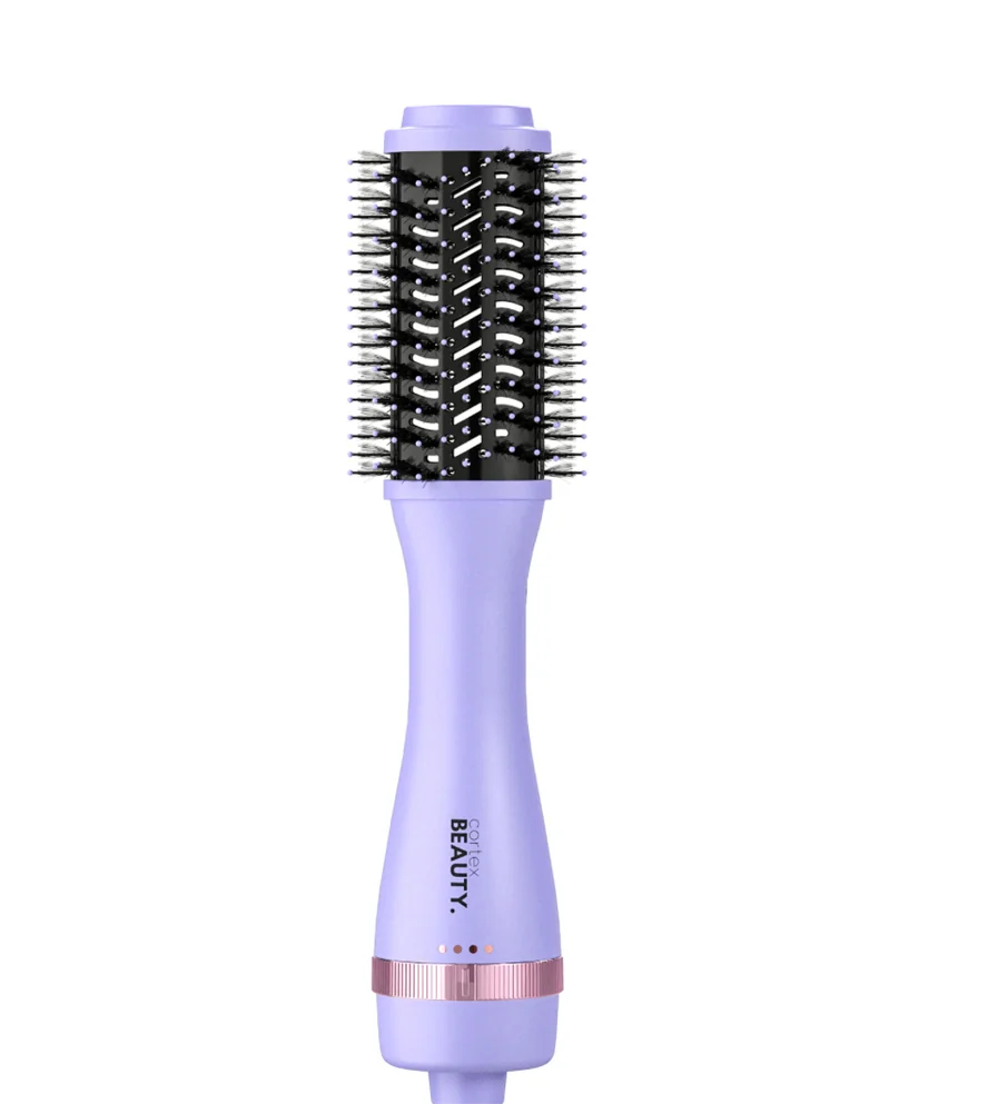 CORTEX BEAUTY Volumizing Blowout Hot Brush+(Free Argan oil)فرشاة لتصفيف الشعر المجعد + زيت الأرجان مجاناً