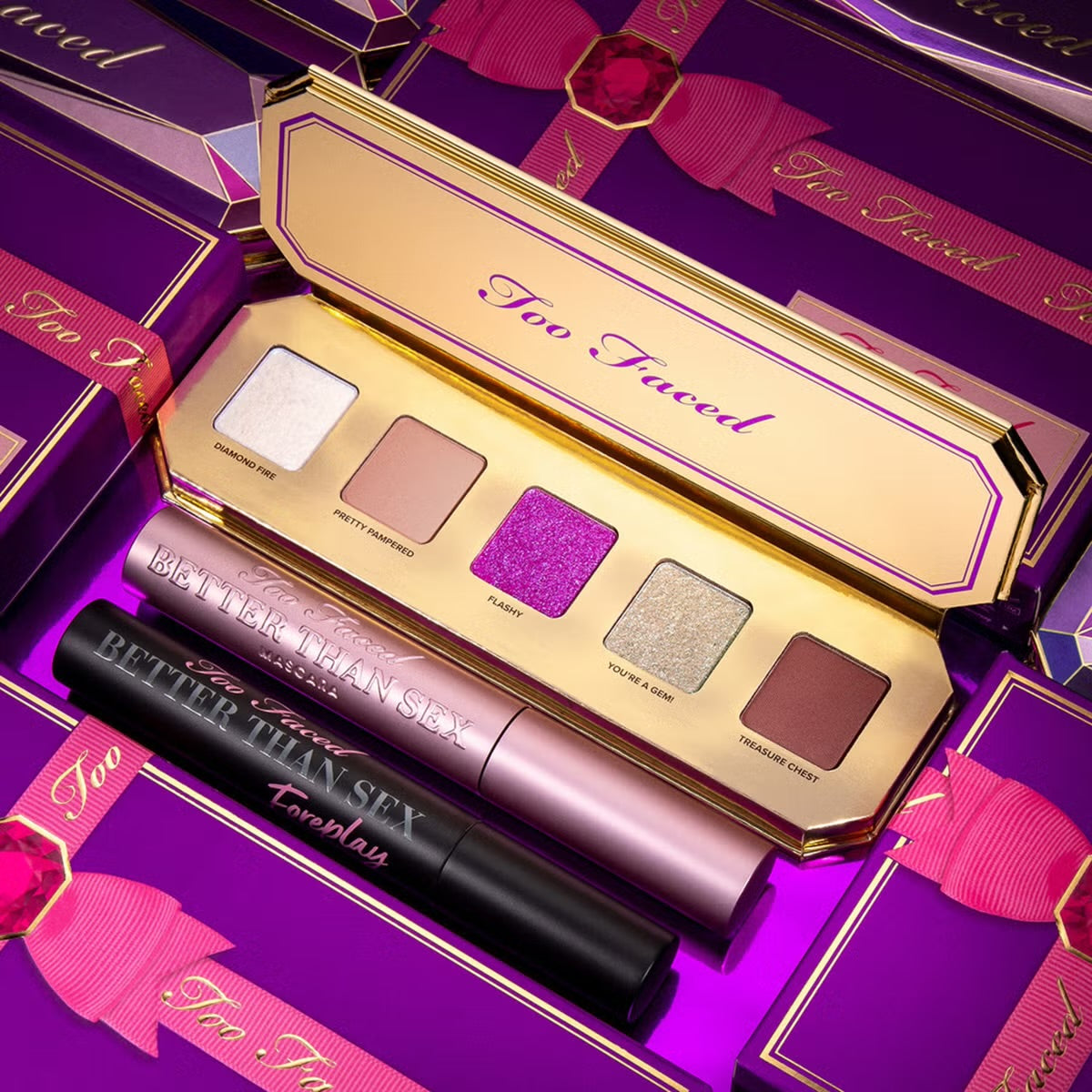 TOO FACED You’re a Gem| 3 Piece Eye Luxury Eye set مجموعة ظلال العيون والمسكارا من توو فيسد