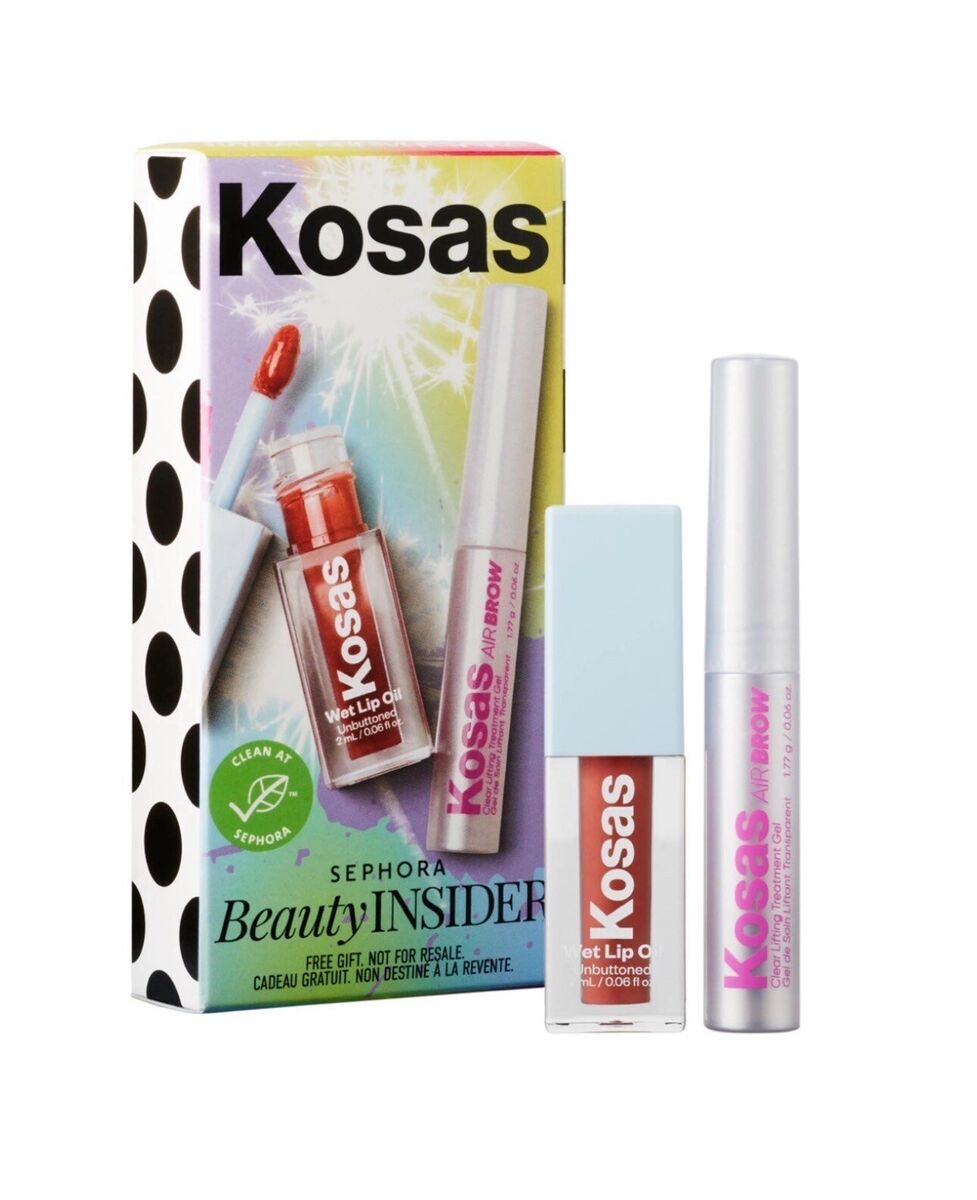 KOSAS BEAUTY INSIDER مجموعة الشفاه وتثبيت الحواجب المميزة من كوساس