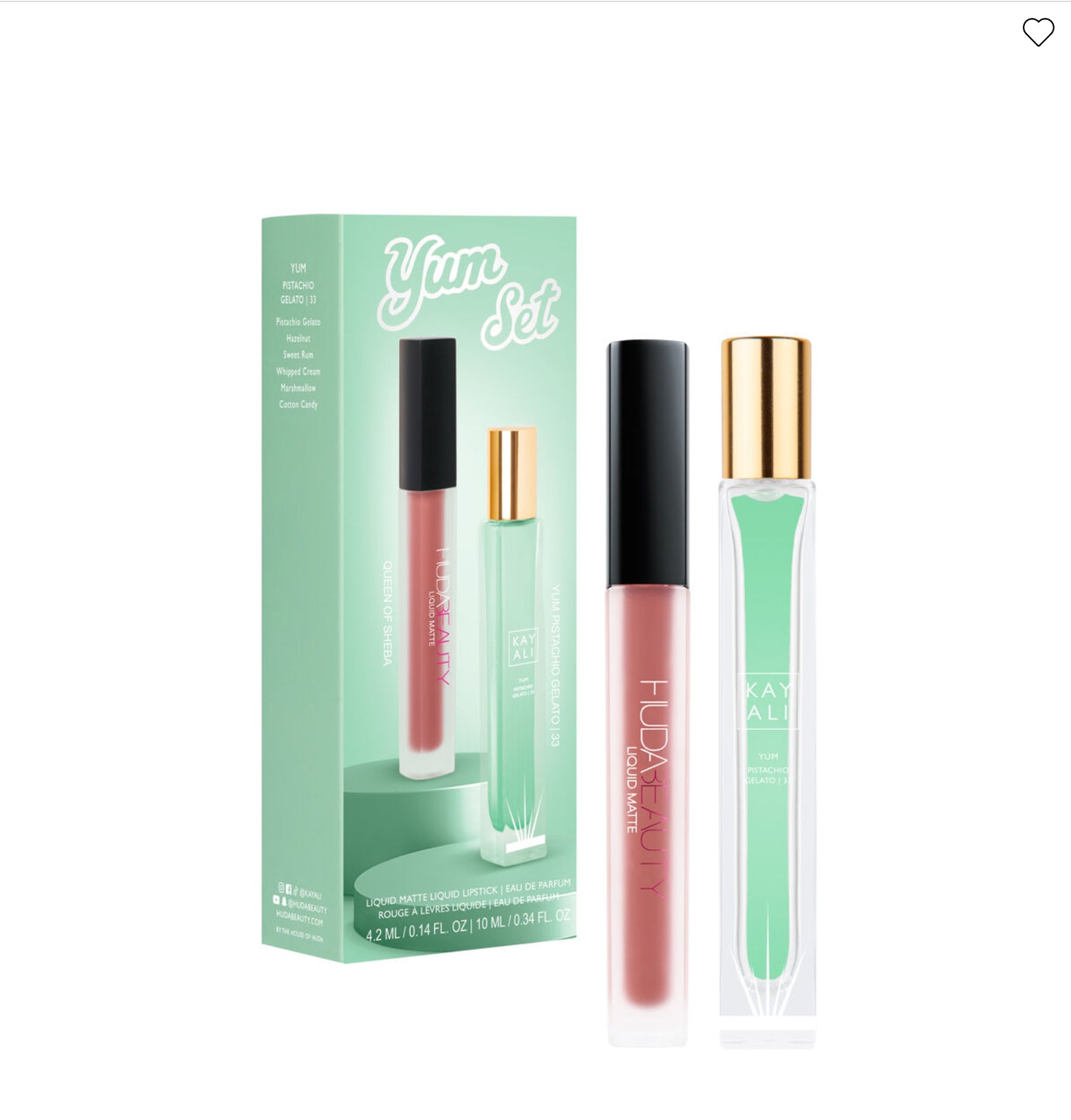 HUDA BEAUTY Yum Set (perfume & lipstick) مجموعة يمي المميزة من هدى بيوتي