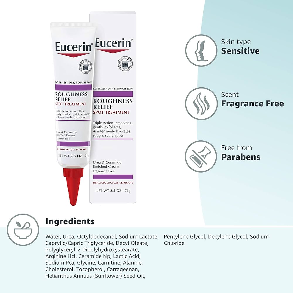 Eucerin Roughness Relief Spot Treatment كريم يوسيرين المرطب والمفتح