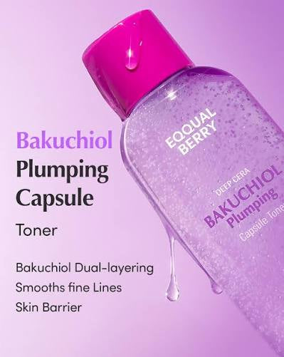 EQQUALBERRY Bakuchiol Plumping Capsule Toner 150ml تونر كبسولات باكوشيول لتكبير