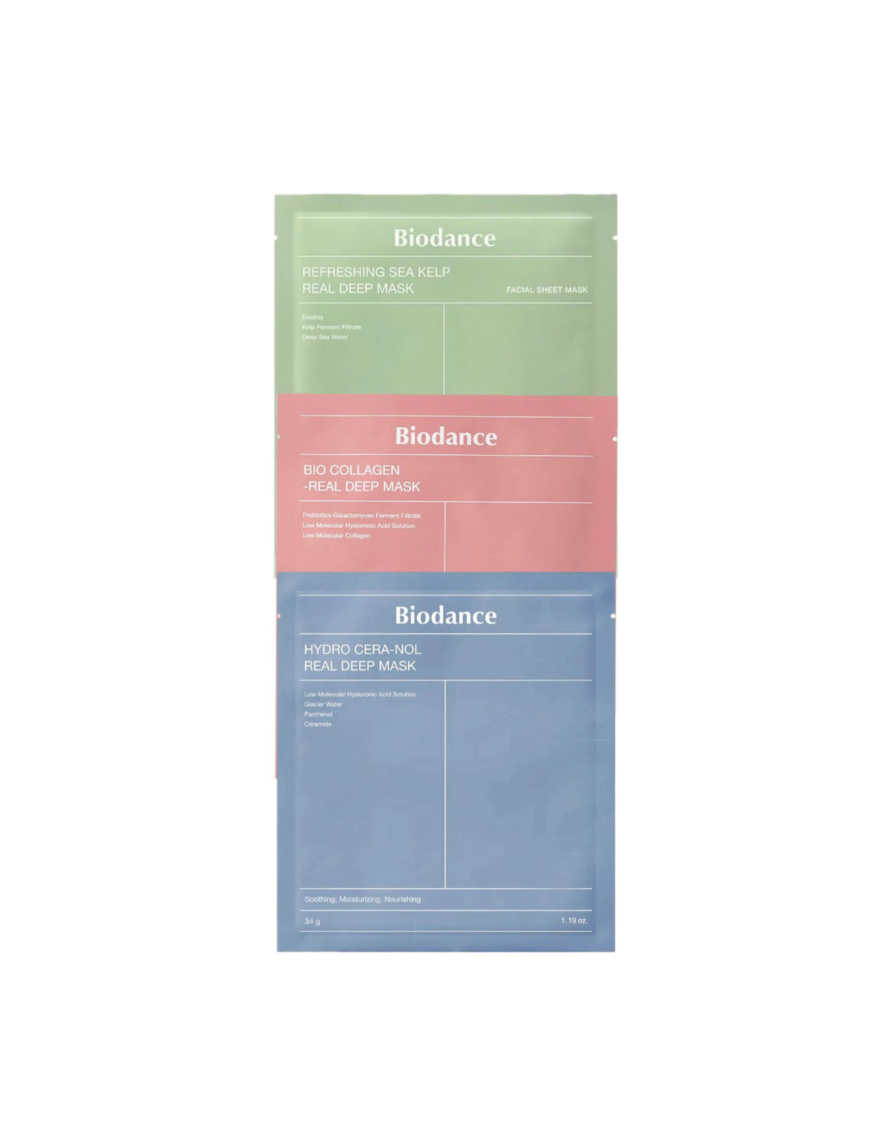 Biodance Double Care Masks (3pieces) أقنعة العناية المزدوجة