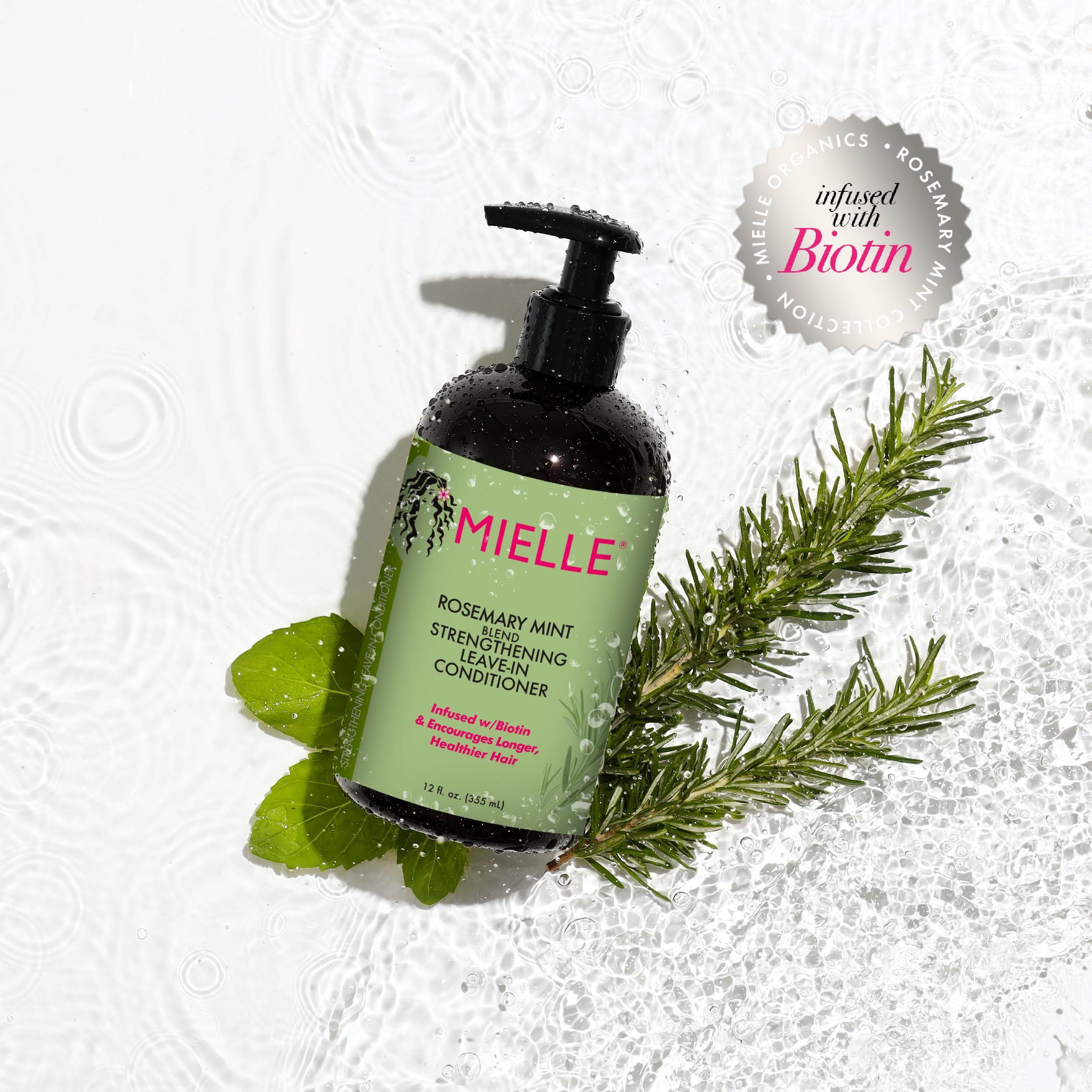 Mielle, Strengthening conditioner, Mint Rosemary بلسم مييل المقوي بالنعناع وإكليل الجبل