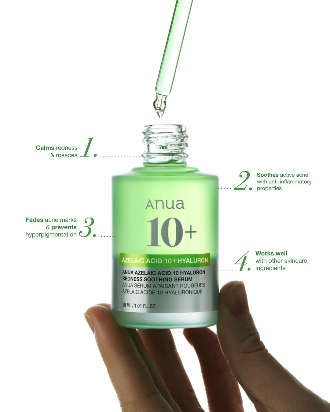 ANUA Azelaic Acid 10 Hyaluron Redness Soothing Serum سيروم مهدئ بحمض الأزيليك 10 هيالورون