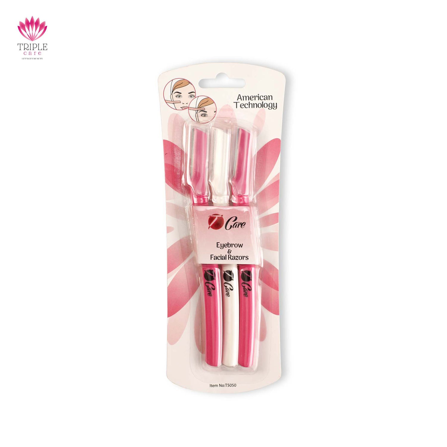 T-Care Precise Eyebrow & Facial Razors شفرات الوجه وتحديد الحواجب