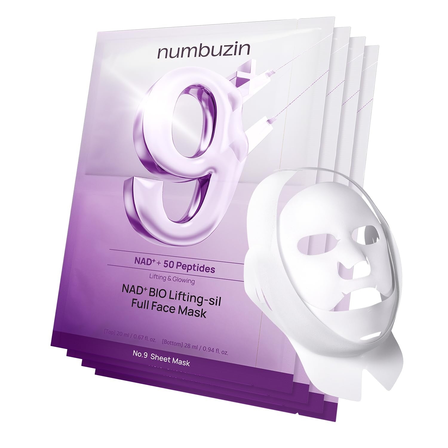 Numbuzin No.9 NAD Bio Lifting-sil mask (4 pieces)