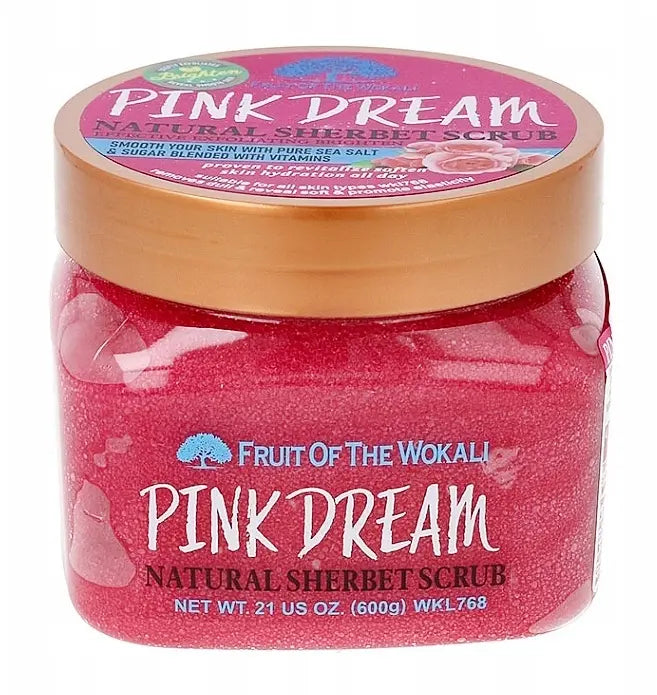FRUIT OF THE WOKALI - PINK DREAM NATURAL SHERBET BODY SCRUB 600G