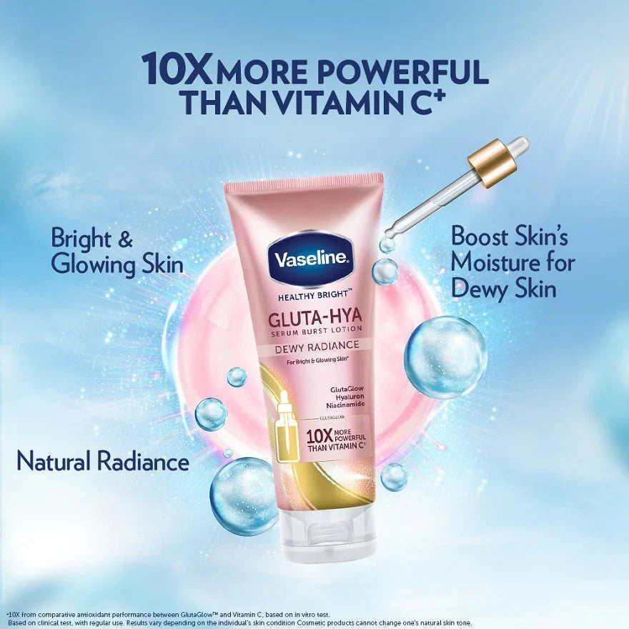Vaseline Healthy Bright Gluta-Hya Serum Burst Lotion Dewy Radiance 330ml