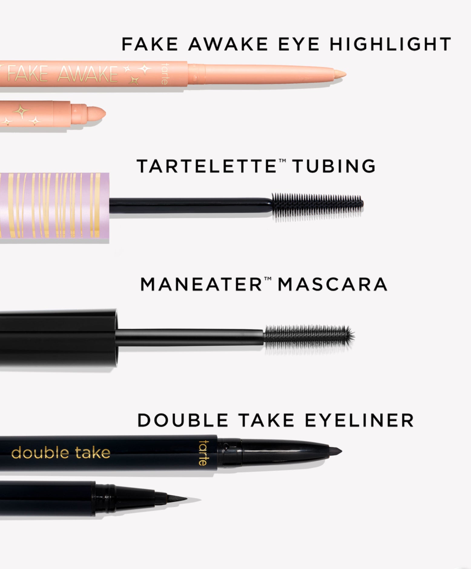 Tarte top hits mascara & liner quad مجموعة رسم العيون من تارت