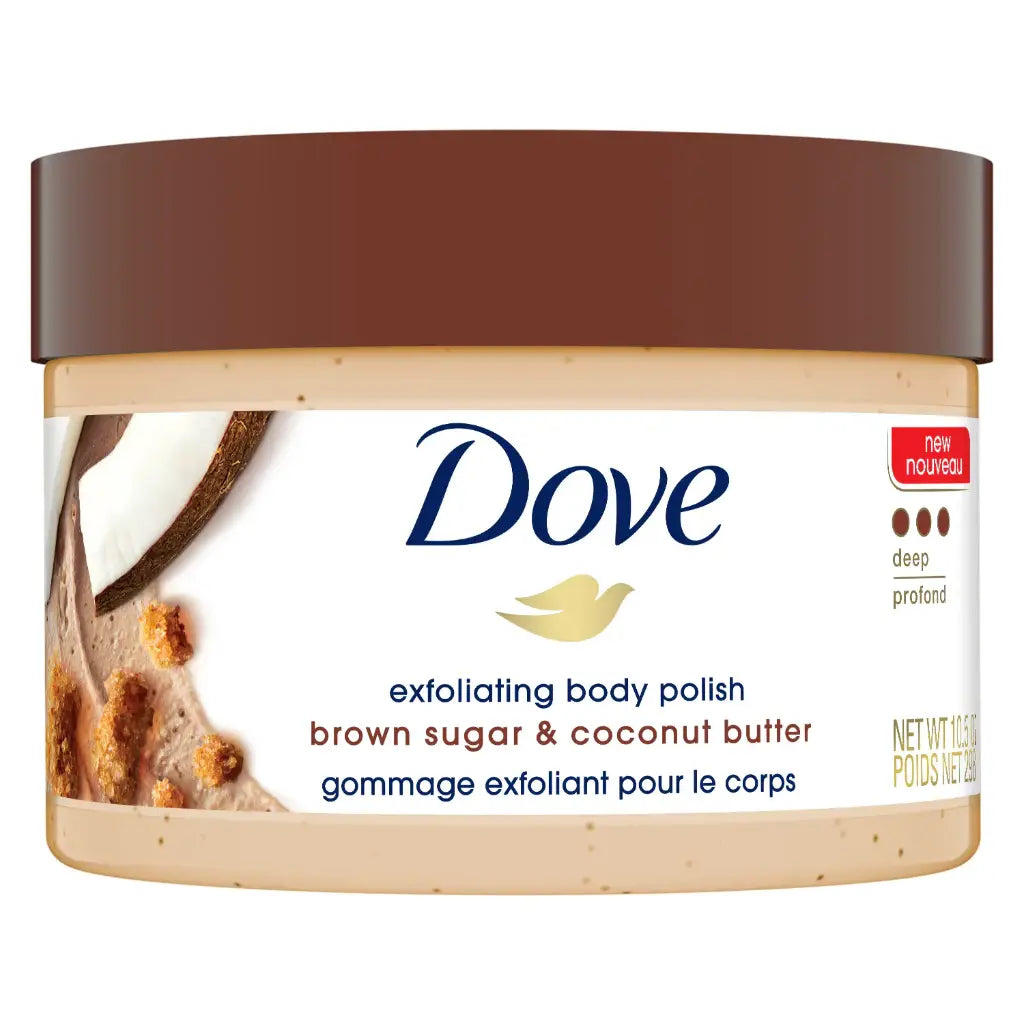 DOVE - EXFOLIATING BODY POLISH BROWN SUGAR & COCONUT BUTTER BODY SCRUB 298G