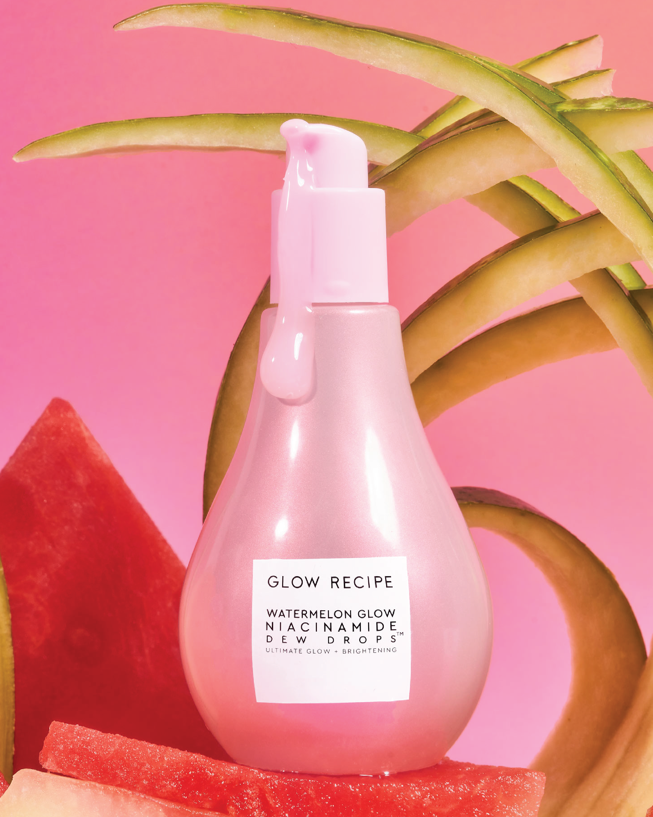 GLOW RECIPE WATERMELON GLOW NIACINAMIDE DEW DROPS ultimate glow and brightening نياسينمايد وبرايمر من جلو ريسيبي
