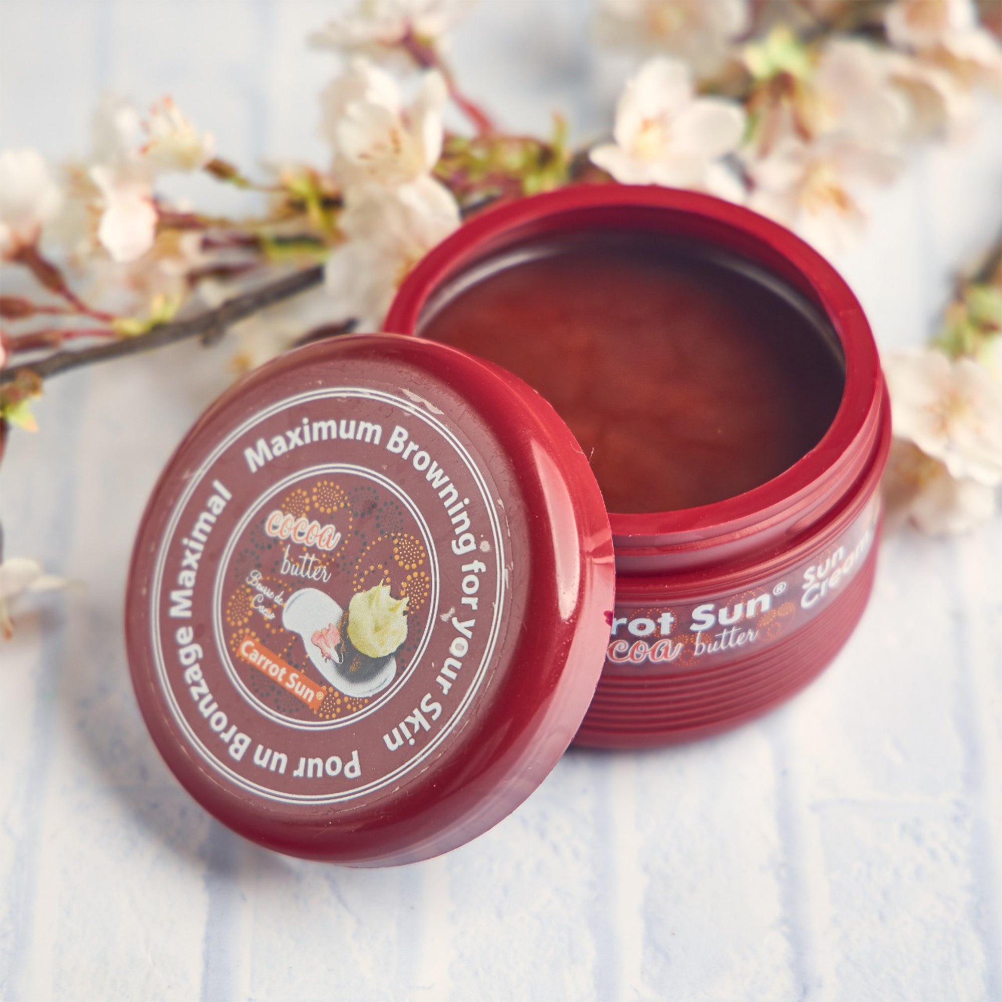 Carrot Sun Cream Cocoa Butter350ml كريم التسمير بزبدة الكاكاو من كاروت