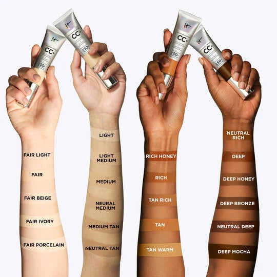 CC+ CREAM FULL-COVERAGE FOUNDATION WITH SPF 50+ كريم اساس خفيف ويومي من كوزمتك