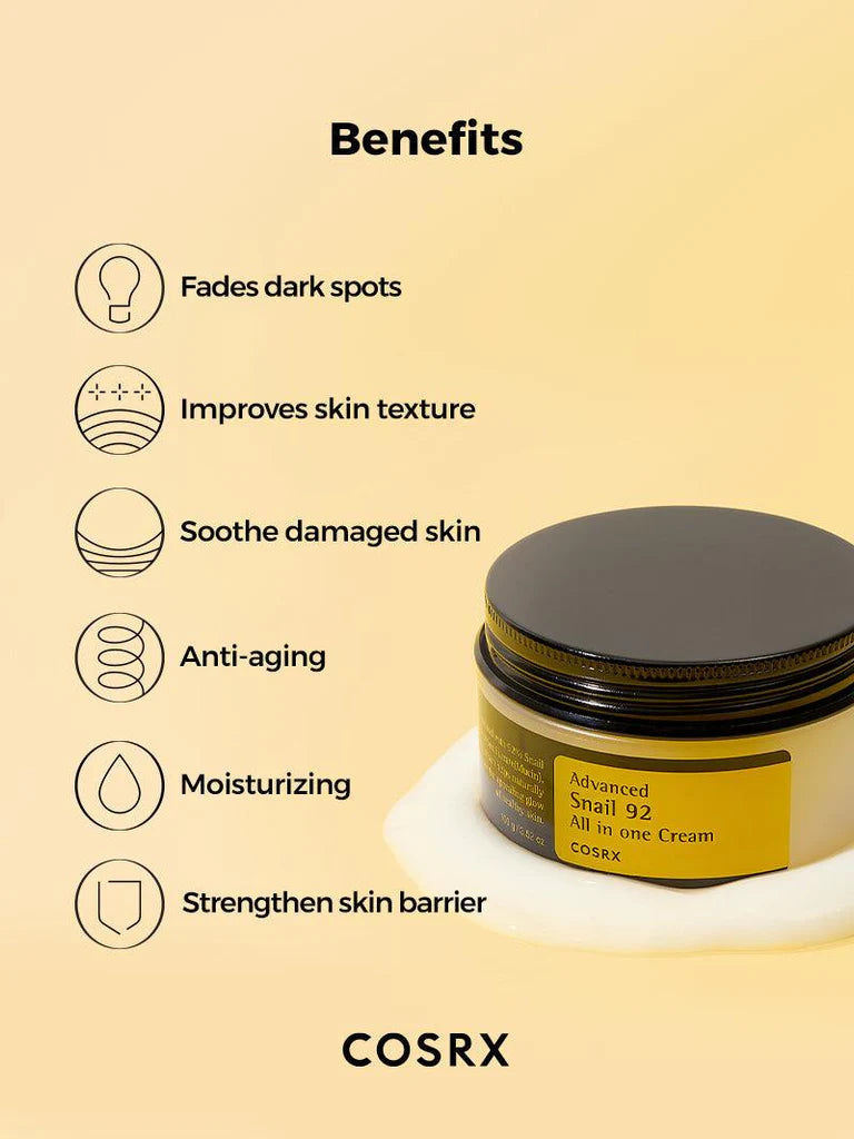 COSRX Snail Kit (Snail 96+Snail 92) مجموعة الحلزون (السيروم+الكريم)