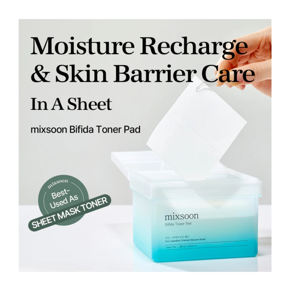 MIXSOON Bifida Toner Pad وسائد التونر للعناية بالبشرة