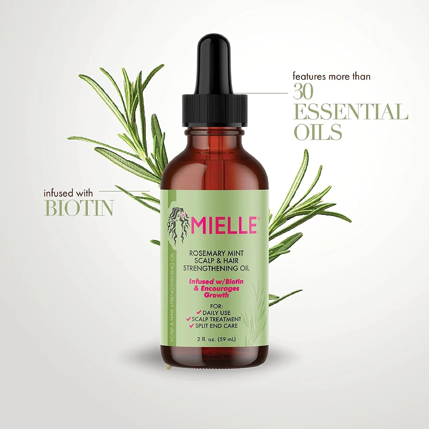 Mielle Rosemary Mint Scalp & Hair Strengthening Oil زيت مييل بالروزماري