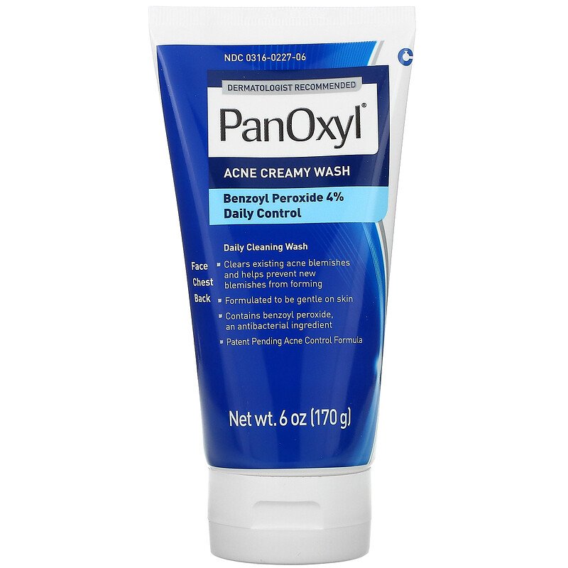 PanOxyl, Acne Creamy Wash, Benzoyl Peroxide 4% Daily Control بانوكسيل للوجه ٤٪