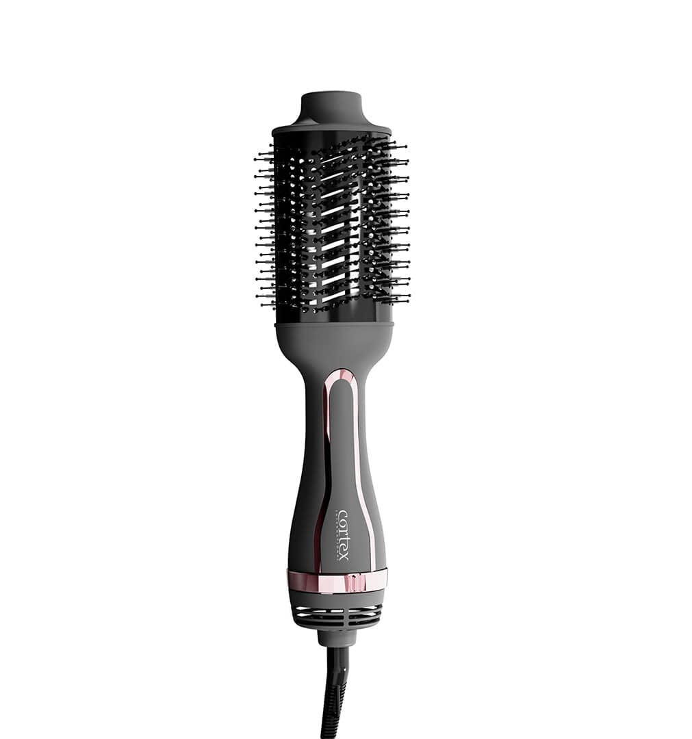 CORTEX BEAUTY Volumizing Blowout Hot Brush+(Free Argan oil)فرشاة لتصفيف الشعر المجعد + زيت الأرجان مجاناً