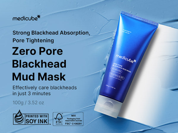 Medicube ZERO PORE BLACKHEAD MUD ماسك الطين لإزالة الرؤوس السوداء وتنظيف المسام ميديكيوب