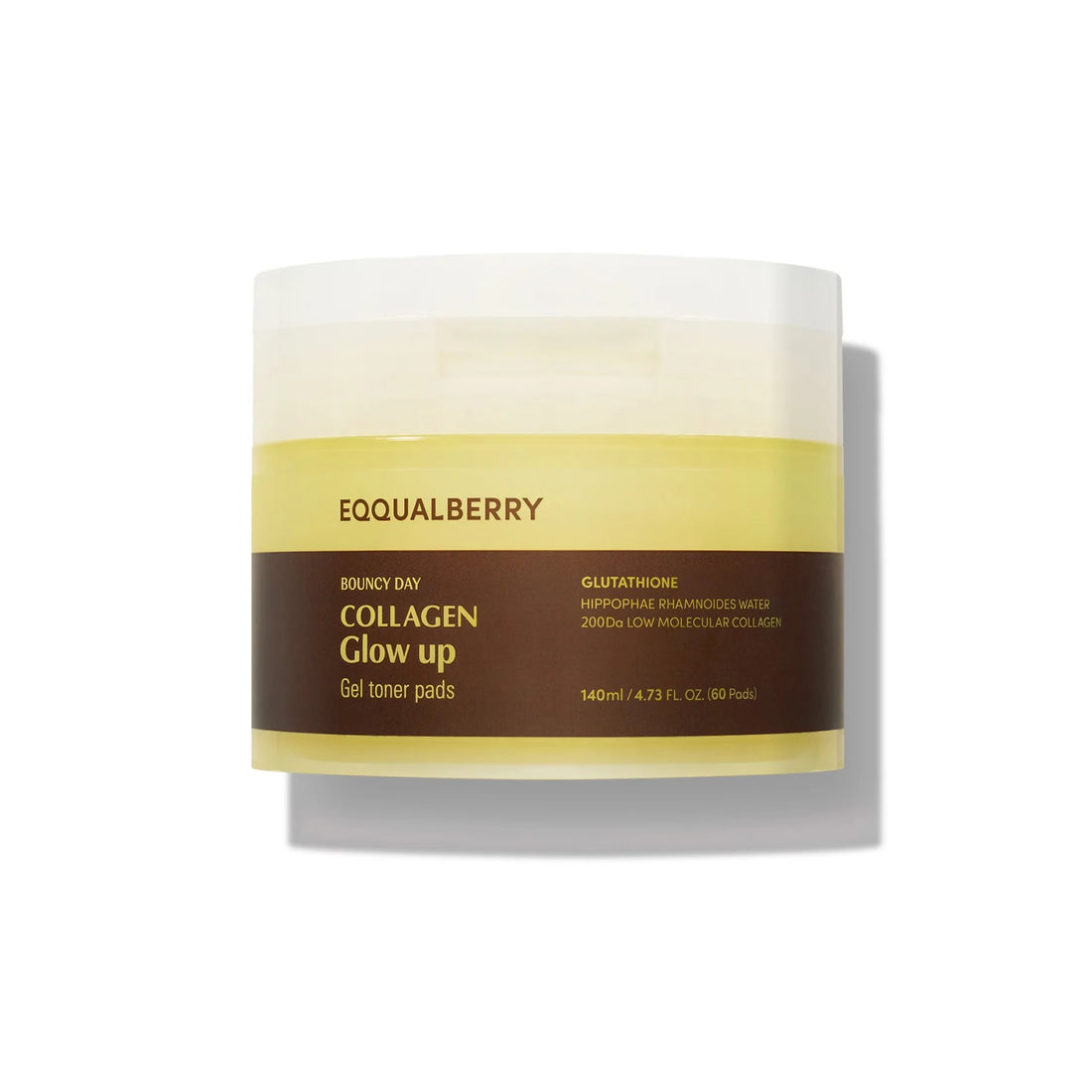 EQQUALBERRY - Collagen Glow Up Gel Toner Pads - 140ml