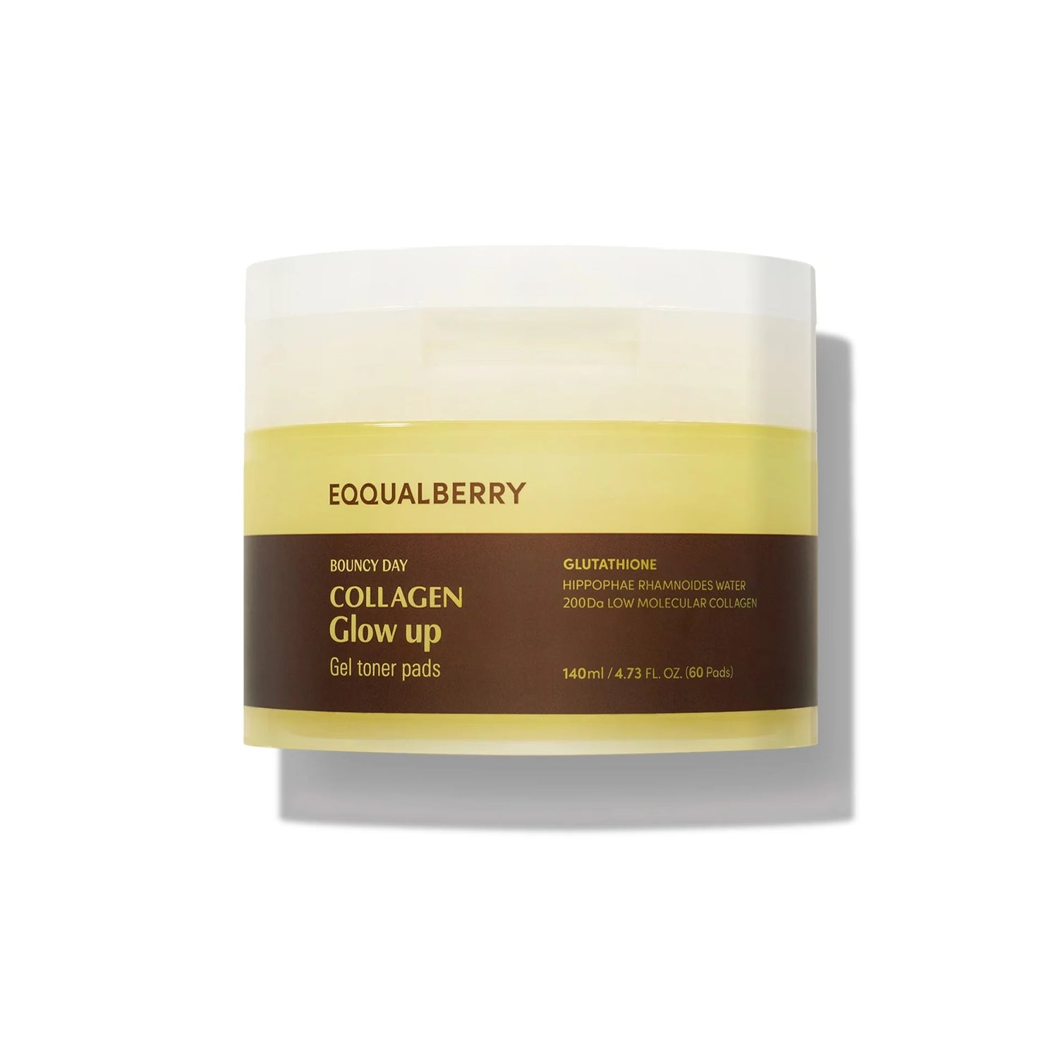 EQQUALBERRY - Collagen Glow Up Gel Toner Pads - 140ml