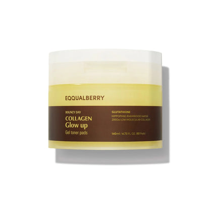 EQQUALBERRY - Collagen Glow Up Gel Toner Pads - 140ml
