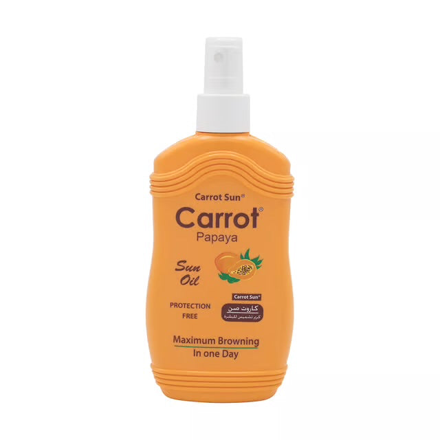 Carrot Sun Oil Papaya 200ml زيت التسمير بالبابايا من كاروت