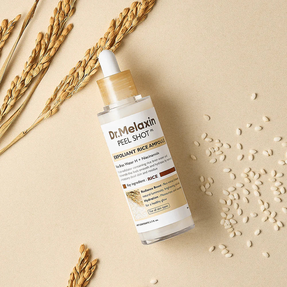 Dr. Melaxin Peel Shot Exfoliating White Rice Ampoule - 80ml دكتور ميلاكسين امبول مقشر للبشرة بالأرز الأبيض