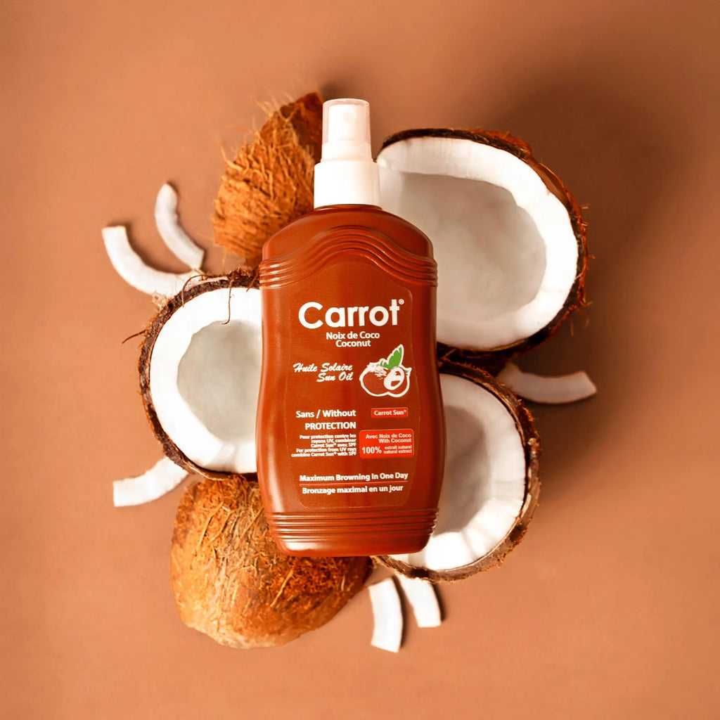 Carrot Sun Oil Coconut 200ml  زيت تسريع التسمير بثمرة جوز الهند
