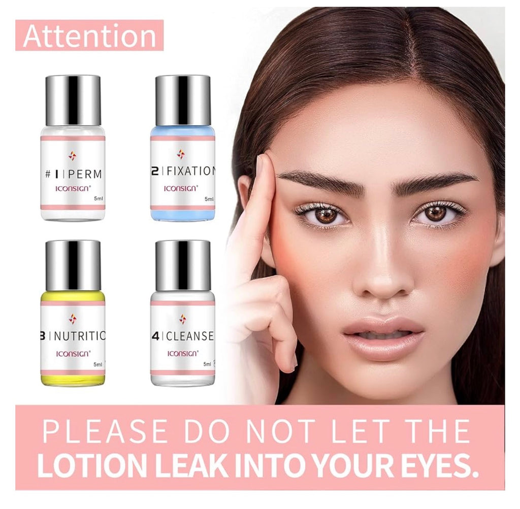Iconisine Eyelash and eyebrow lift + black tint مجموعة رفع الحواجب والرموش المتطورة مع الصبغة السوداء