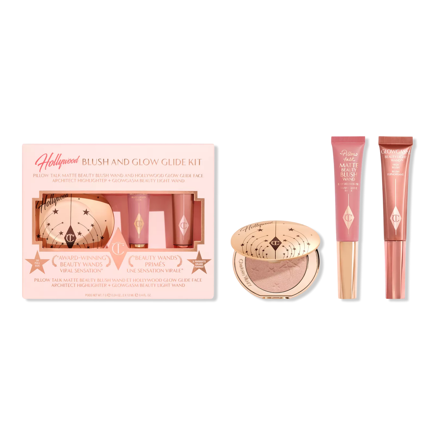 Charlotte Tilbury Hollywood Blush And Glow Glide Kit (Full Size)