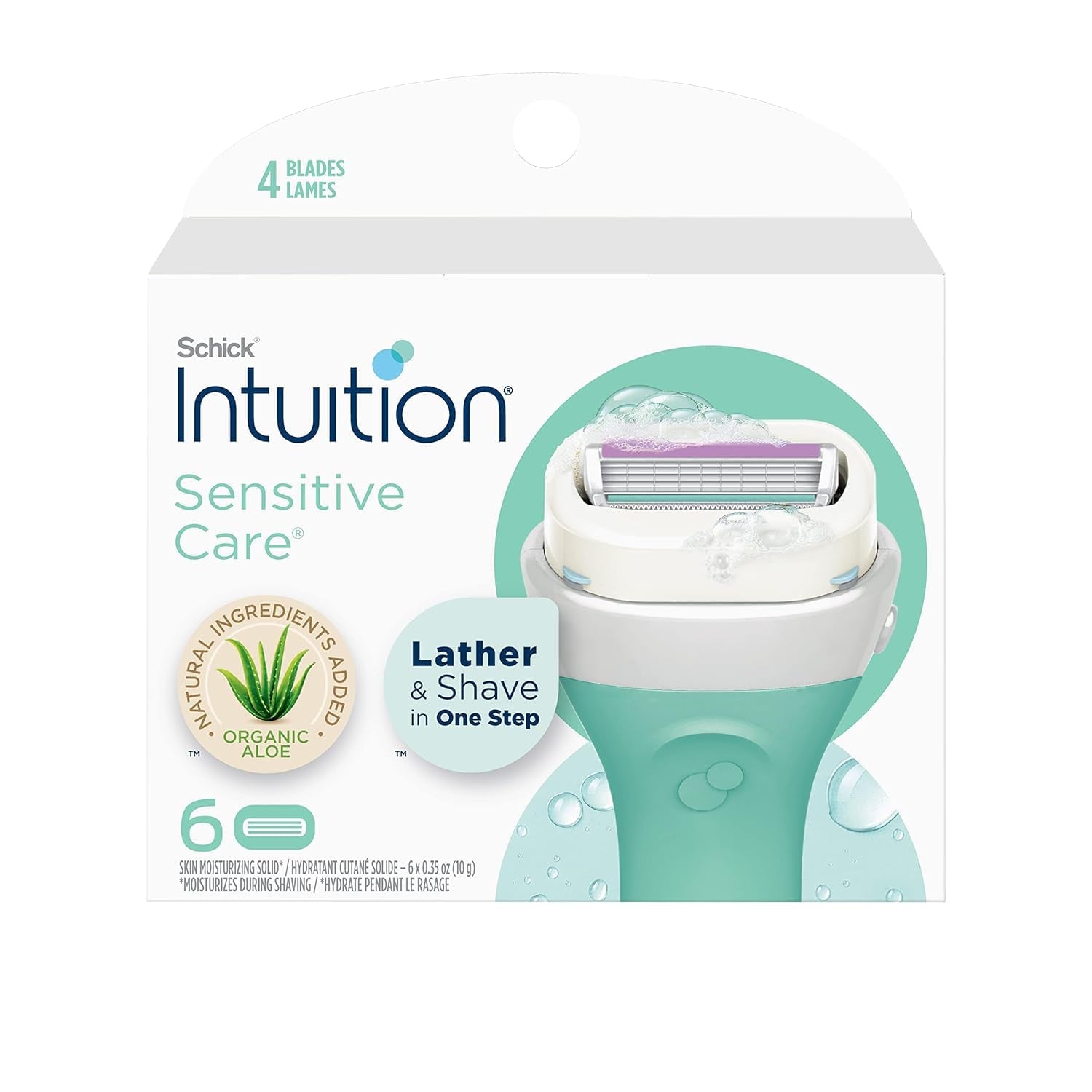 INTUITION shaver heads sensitive cear رؤوس شفرات الجسم