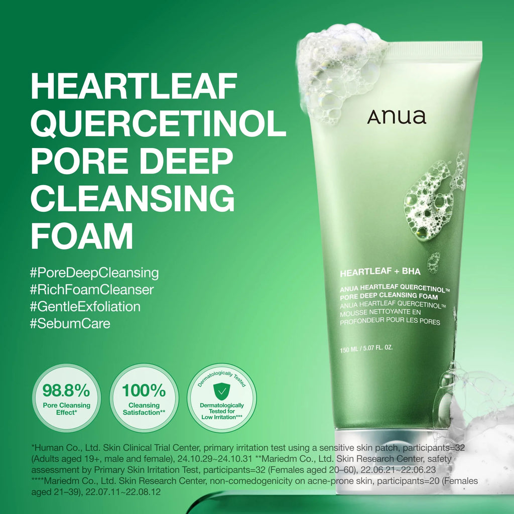 ANUA CLEANSING FOAM غسول مقشر ومنظف للمسام