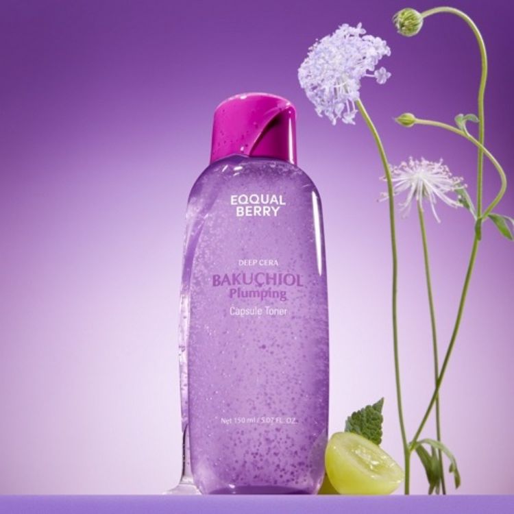 EQQUALBERRY Bakuchiol Plumping Capsule Toner 150ml تونر كبسولات باكوشيول لتكبير