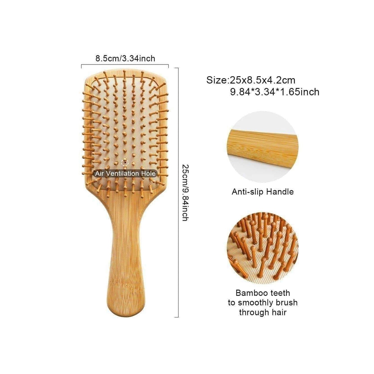 T-Care Bamboo Hair Brush فرشاة شعر الخيزران