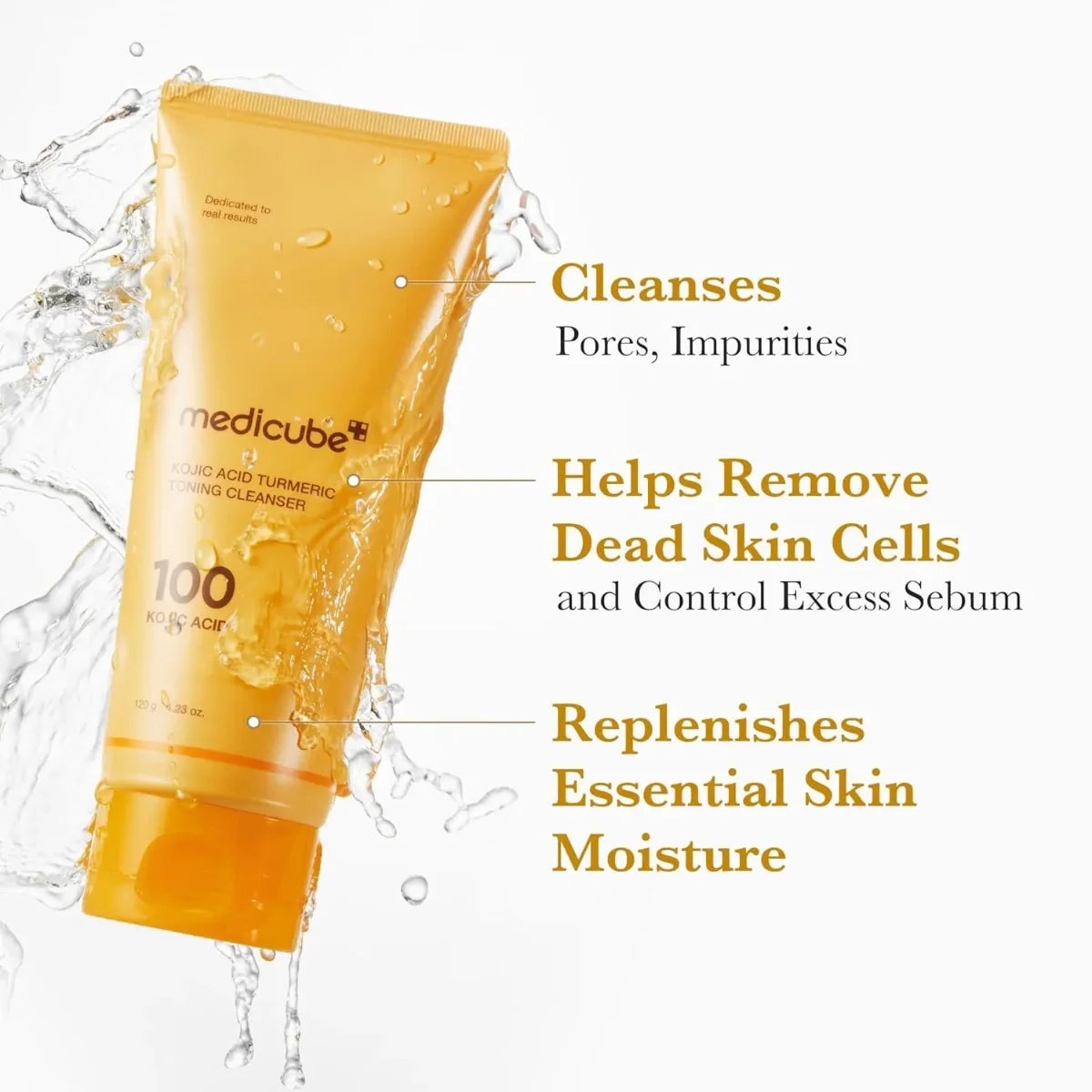 Medicube Kojic Acid Turmeric Toning Cleanser (120ml)