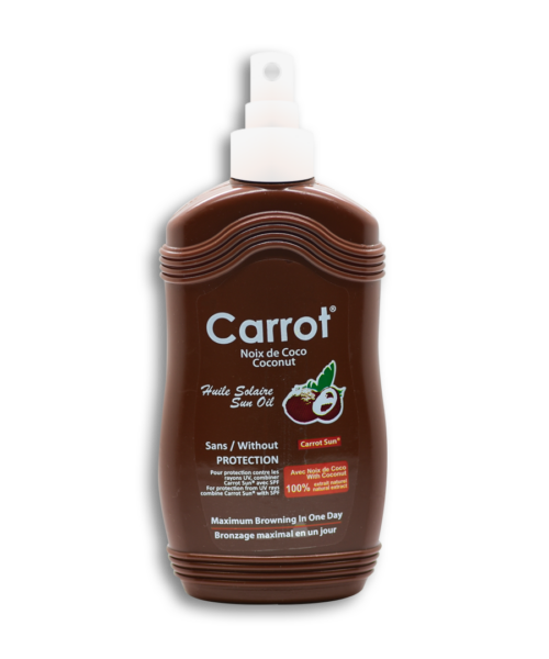 Carrot Sun Oil Coconut 200ml زيت تسريع التسمير بثمرة جوز الهند