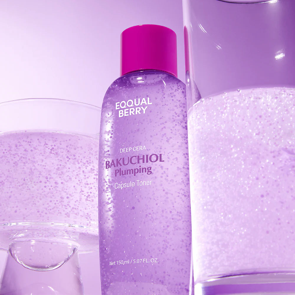 EQQUALBERRY Bakuchiol Plumping Capsule Toner 150ml تونر كبسولات باكوشيول لتكبير