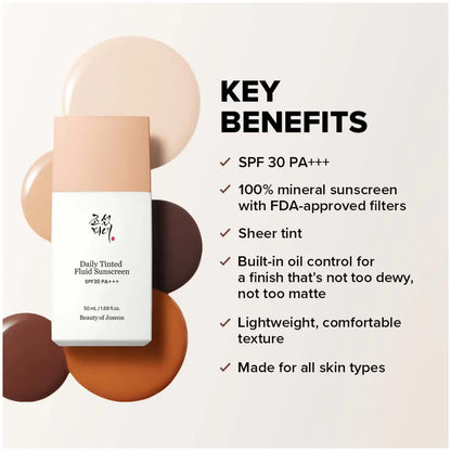 Beauty Of Joseon Tinted Fluid Sunscreen SPF50+ PA+++ ( 50 ml - Farah Boutique)