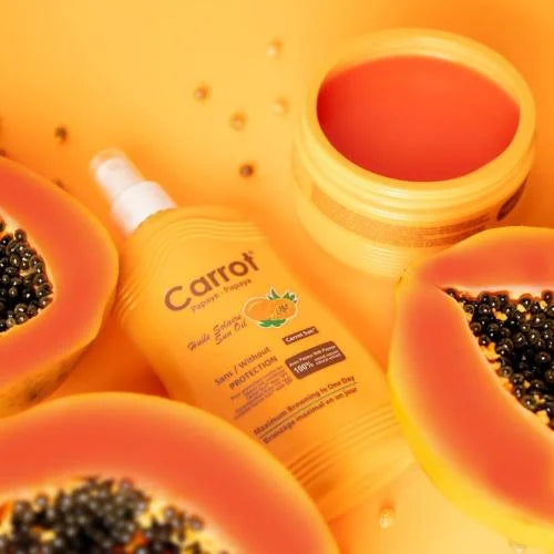 Carrot Sun Oil Papaya 200ml زيت التسمير بالبابايا من كاروت