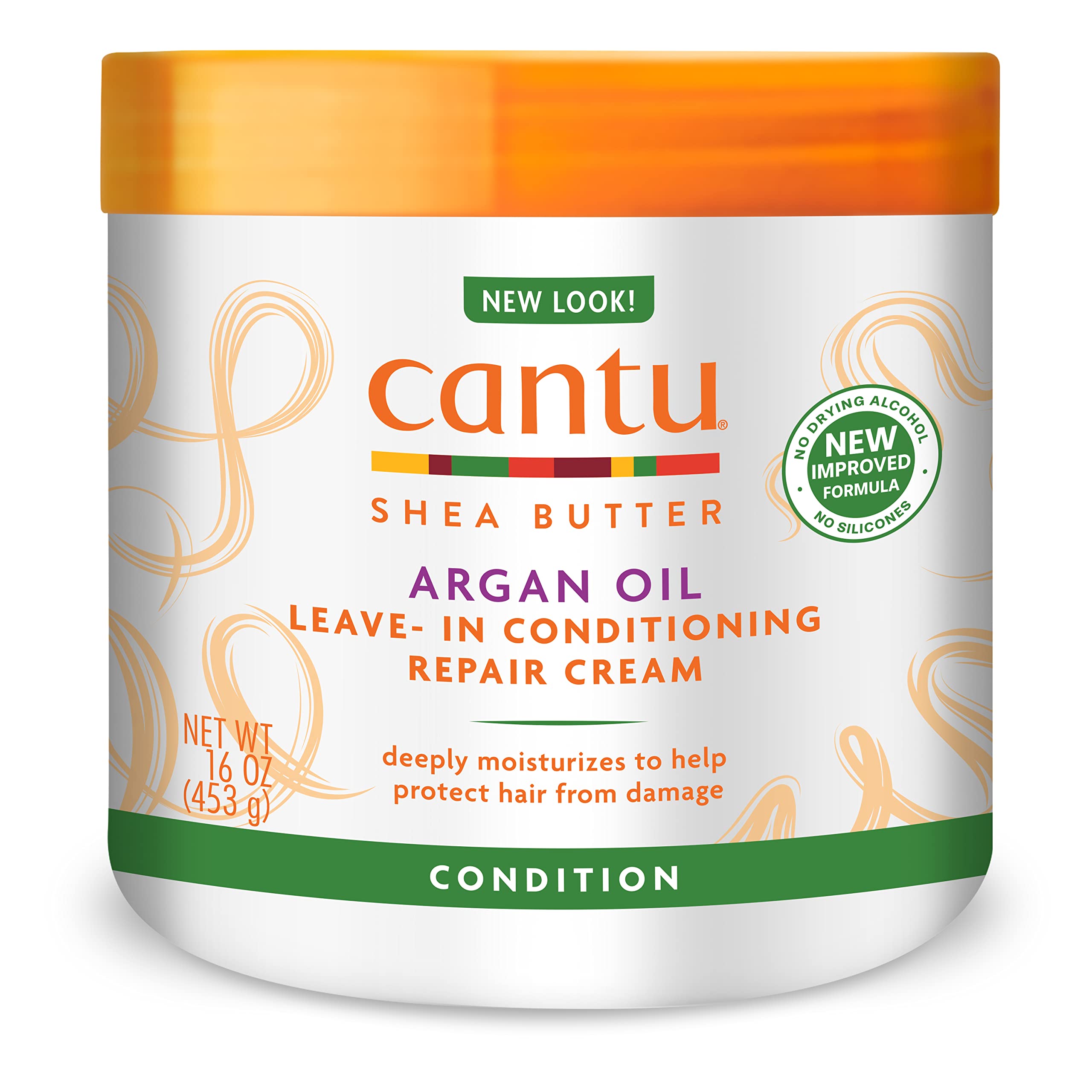 Cantu argan oil leave in conditioner repair cream - كريم إصلاح الشعر بزيت الأرغان بدون شطف